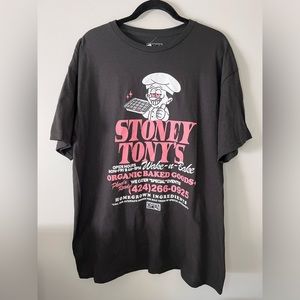 STONEY TONY’S Open 925 Oversized Graphic Tee Unisex Wake and Bake Sz XL NWT